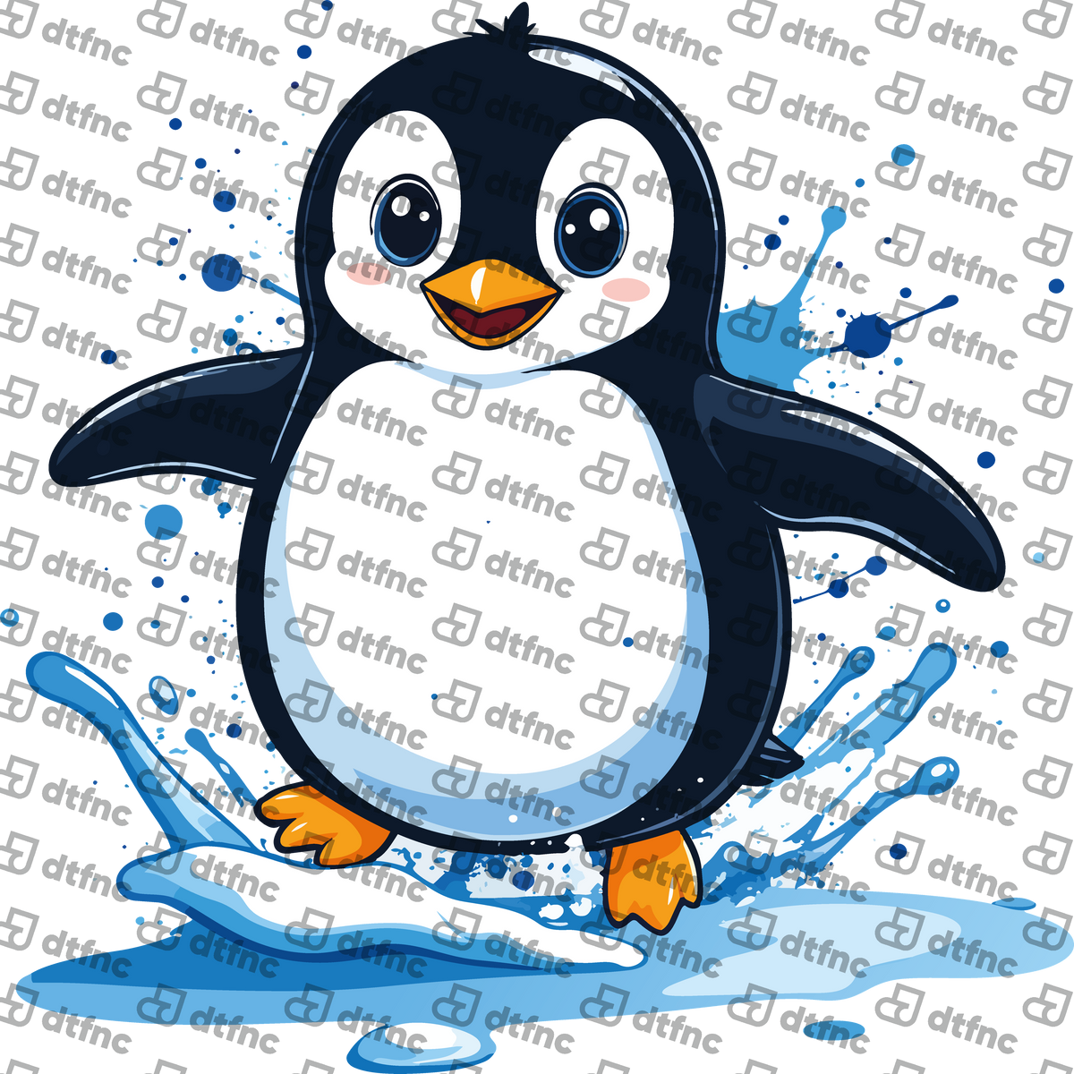 Animals - Splashing Baby Penguin