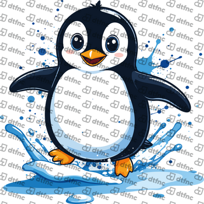 Animals - Splashing Baby Penguin
