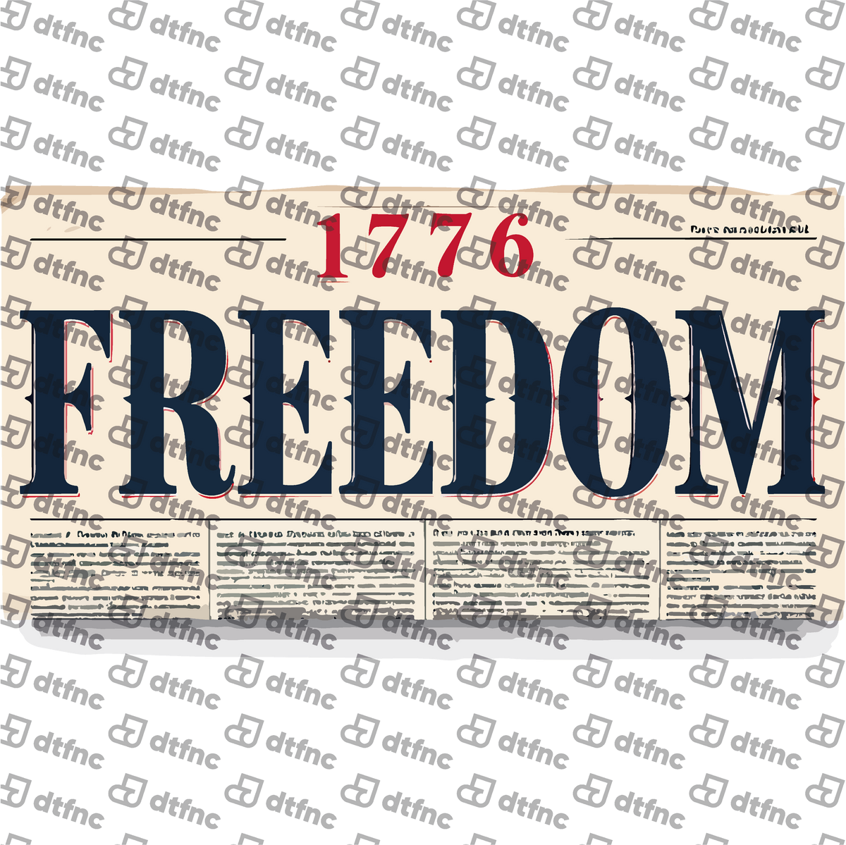 4th of July - Vintage 1776 Freedom Newspaper