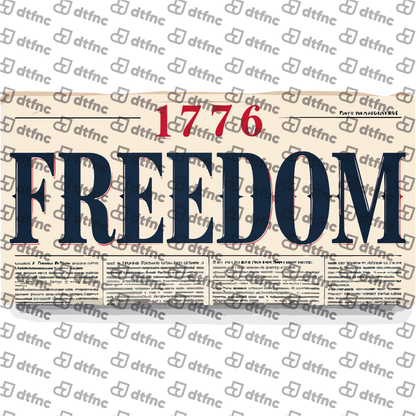 4th of July - Vintage 1776 Freedom Newspaper