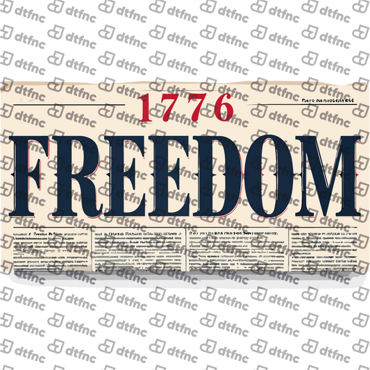4th of July - Vintage 1776 Freedom Newspaper