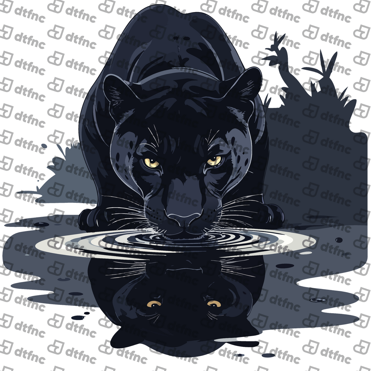 Animals - Midnight Panther Reflection