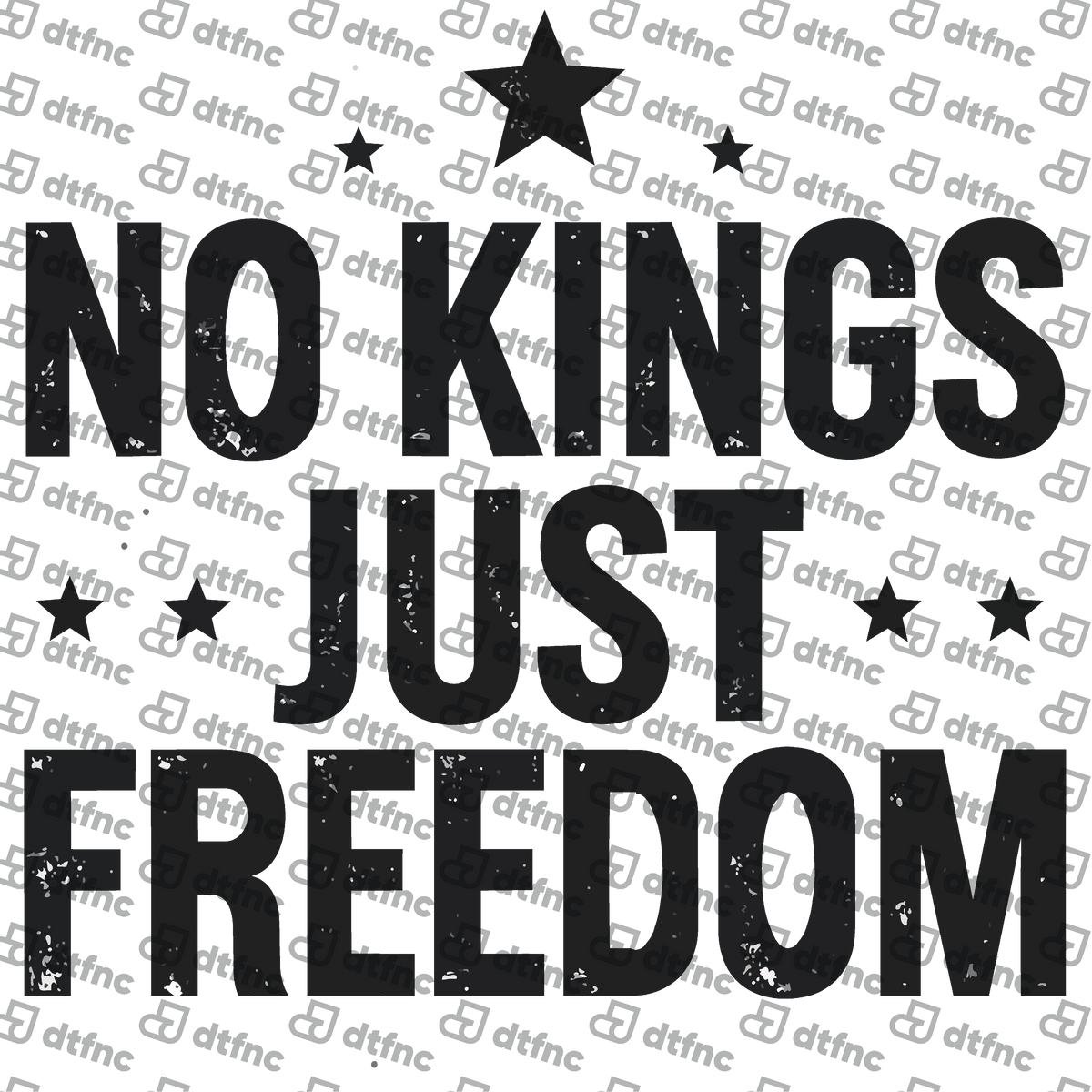 4th of July - Distressed No Kings Just Freedom