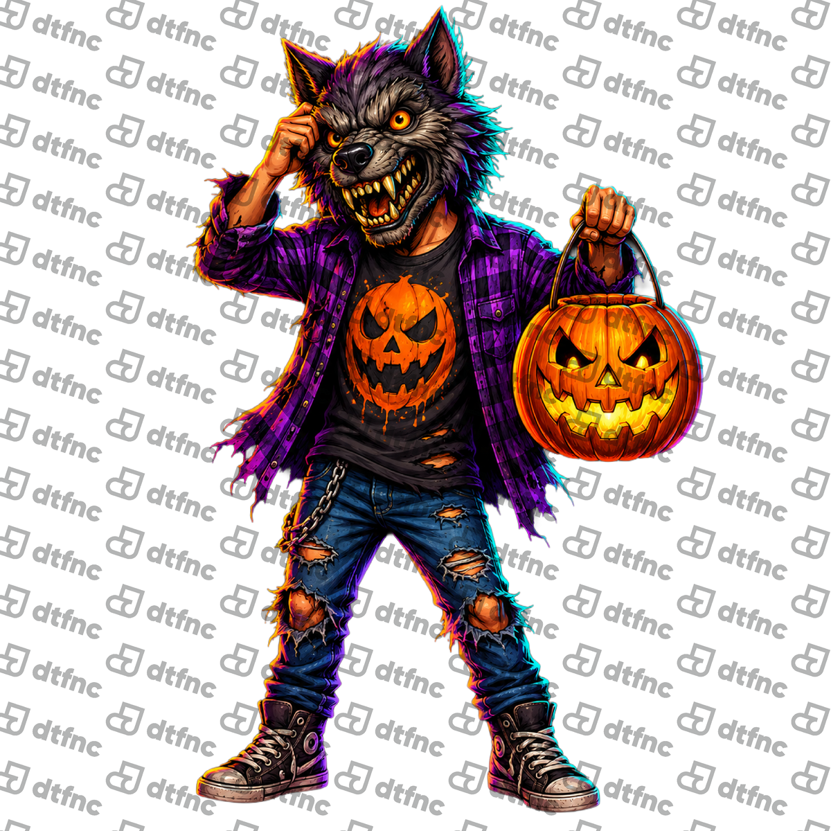 Halloween - Punk Werewolf Pumpkin