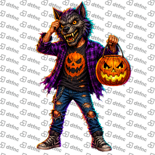 Halloween - Punk Werewolf Pumpkin