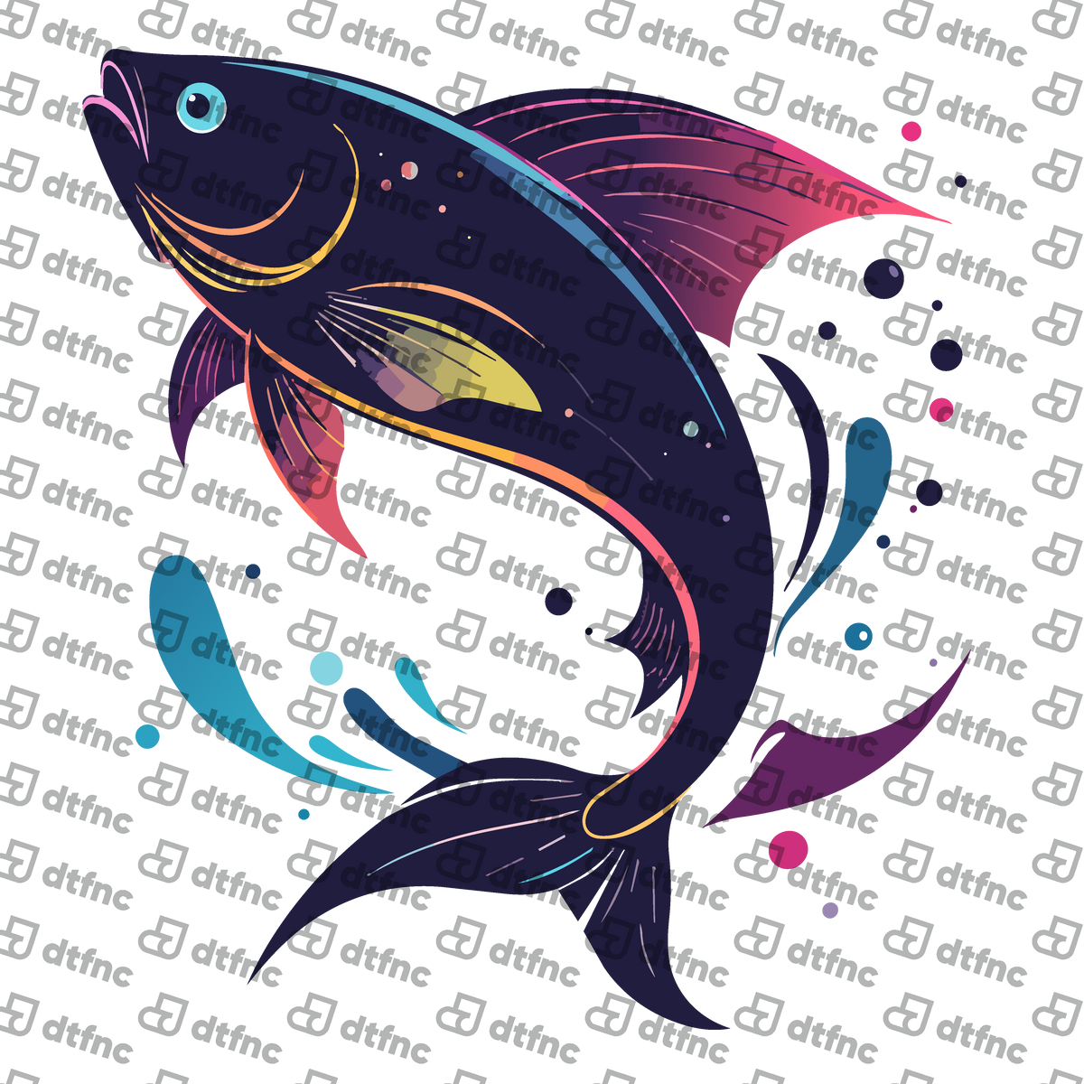 Animals - Neon Synthwave Fish