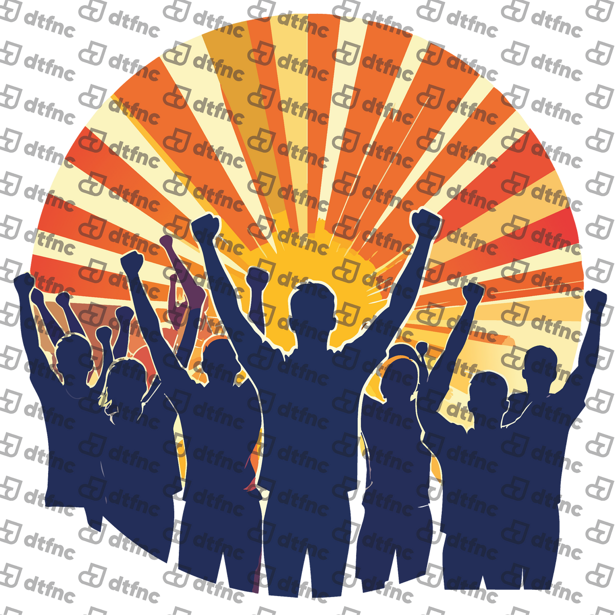 Soccer - Retro Sunburst Supporters