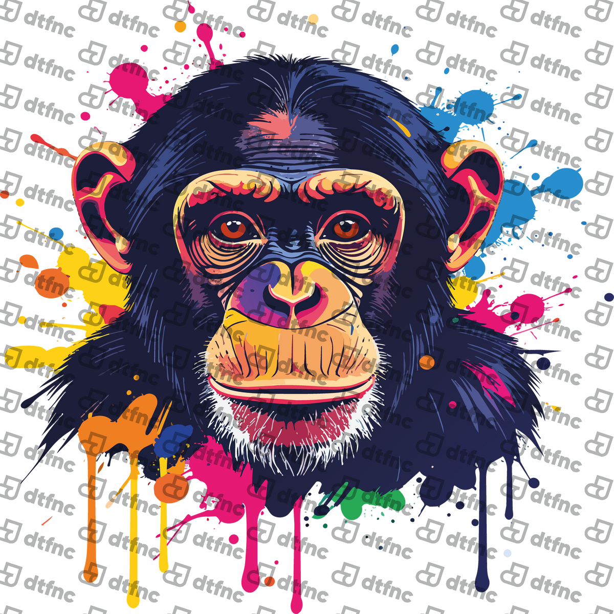 Animals - Neon Splash Chimpanzee