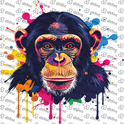 Animals - Neon Splash Chimpanzee