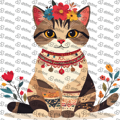 Animals - Floral Boho Cat