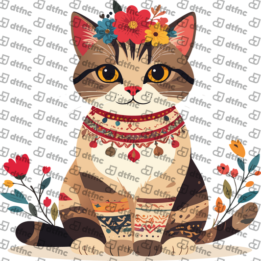 Animals - Floral Boho Cat