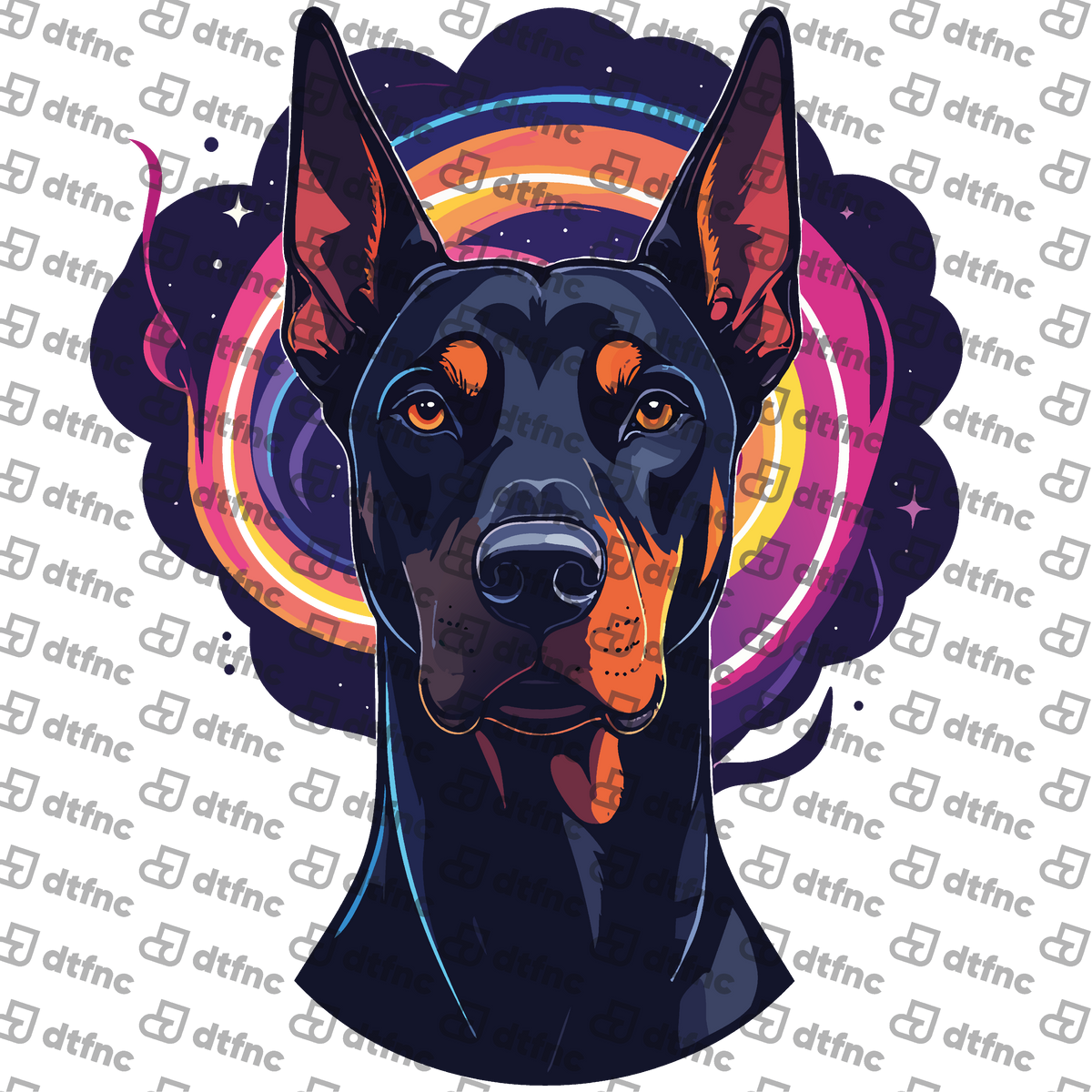 Animals - Cosmic Swirl Doberman
