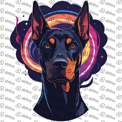 Animals - Cosmic Swirl Doberman