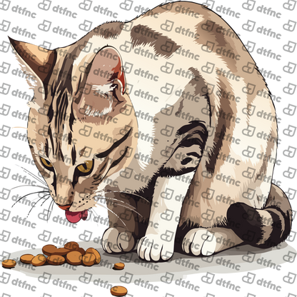 Animals - Happy Mealtime Cat