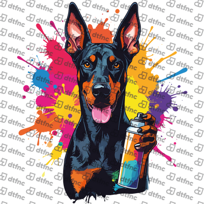 Animals - Graffiti Artist Doberman