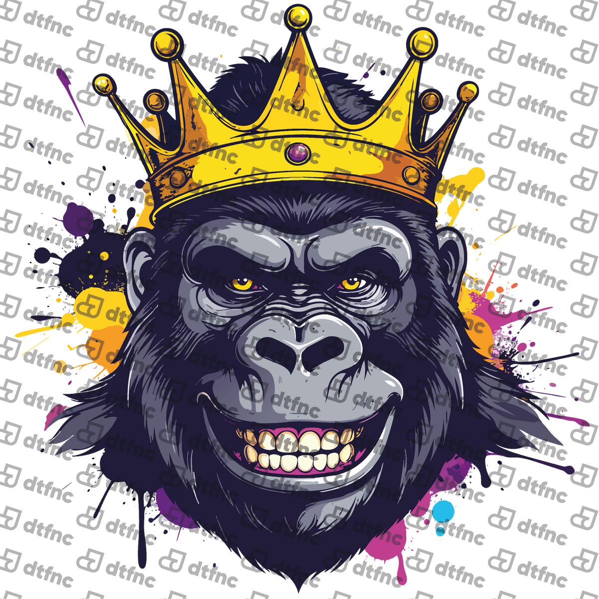 Animals - Pop Art Crowned Gorilla