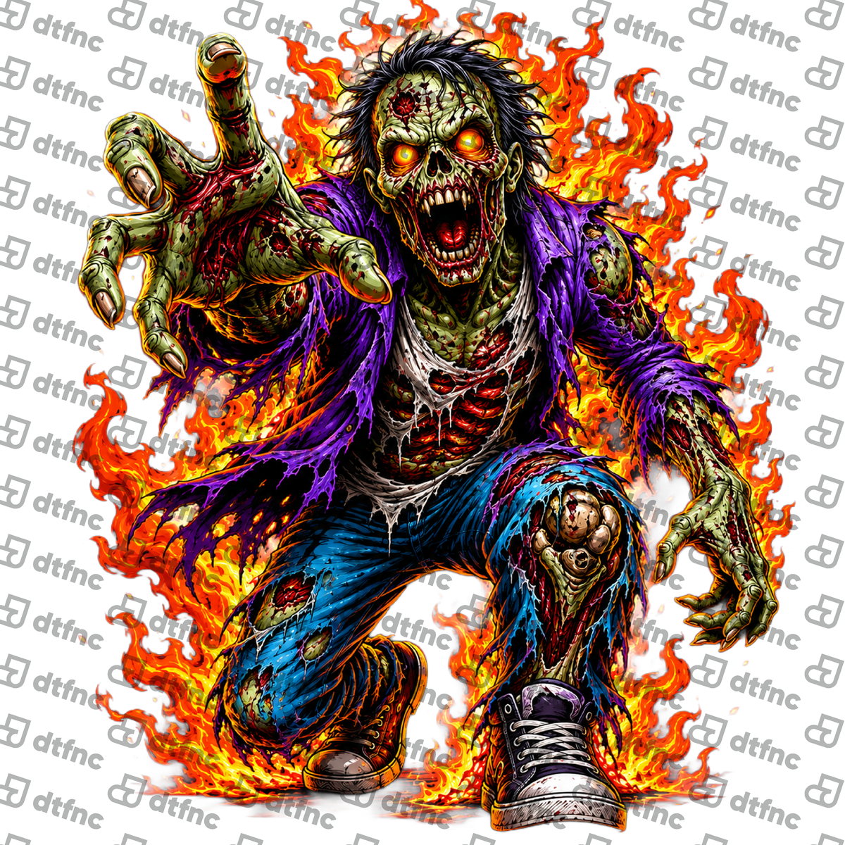 Halloween - Flaming Zombie