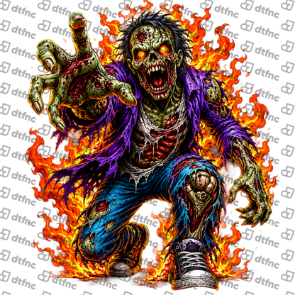 Halloween - Flaming Zombie