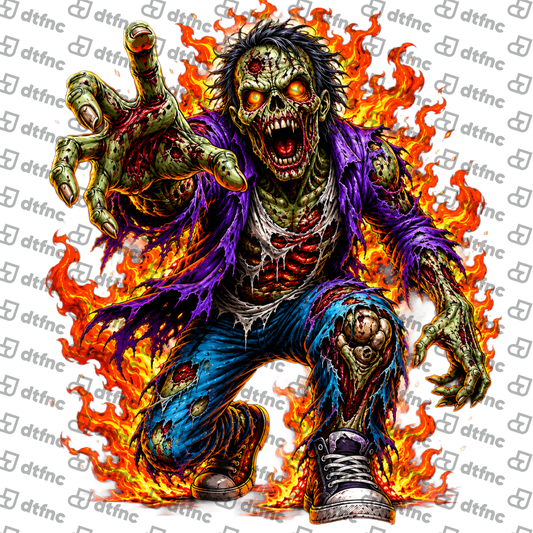 Halloween - Flaming Zombie