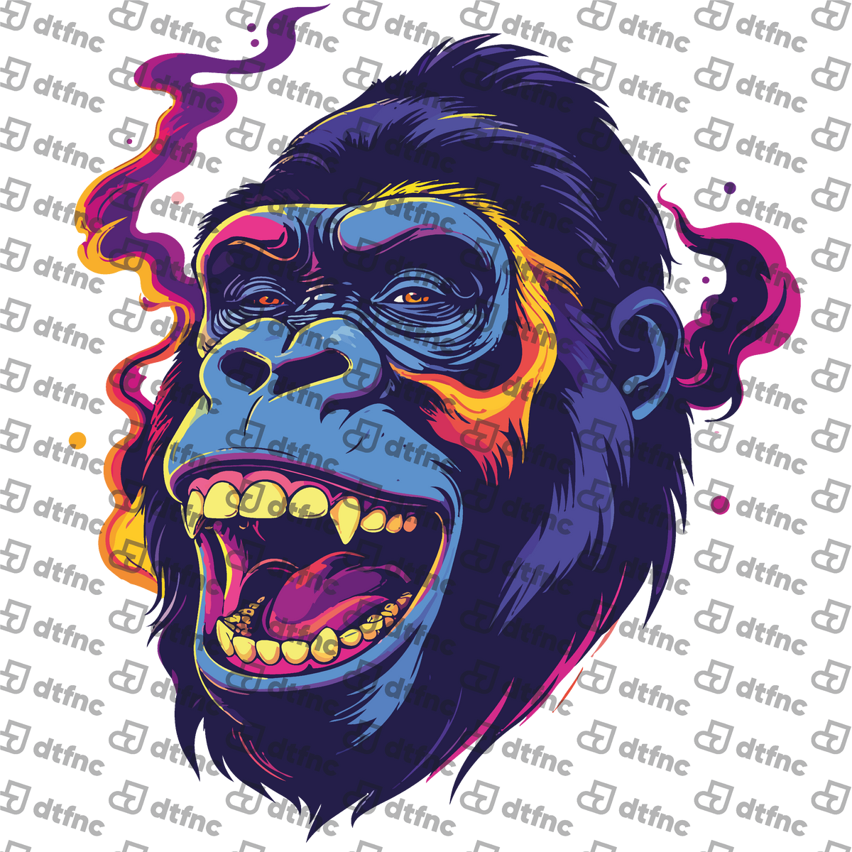 Animals - Psychedelic Neon Gorilla