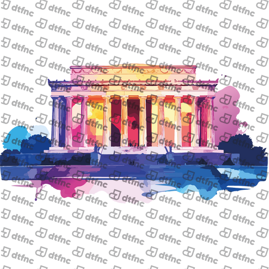 4th of July - Watercolor Lincoln Memorial