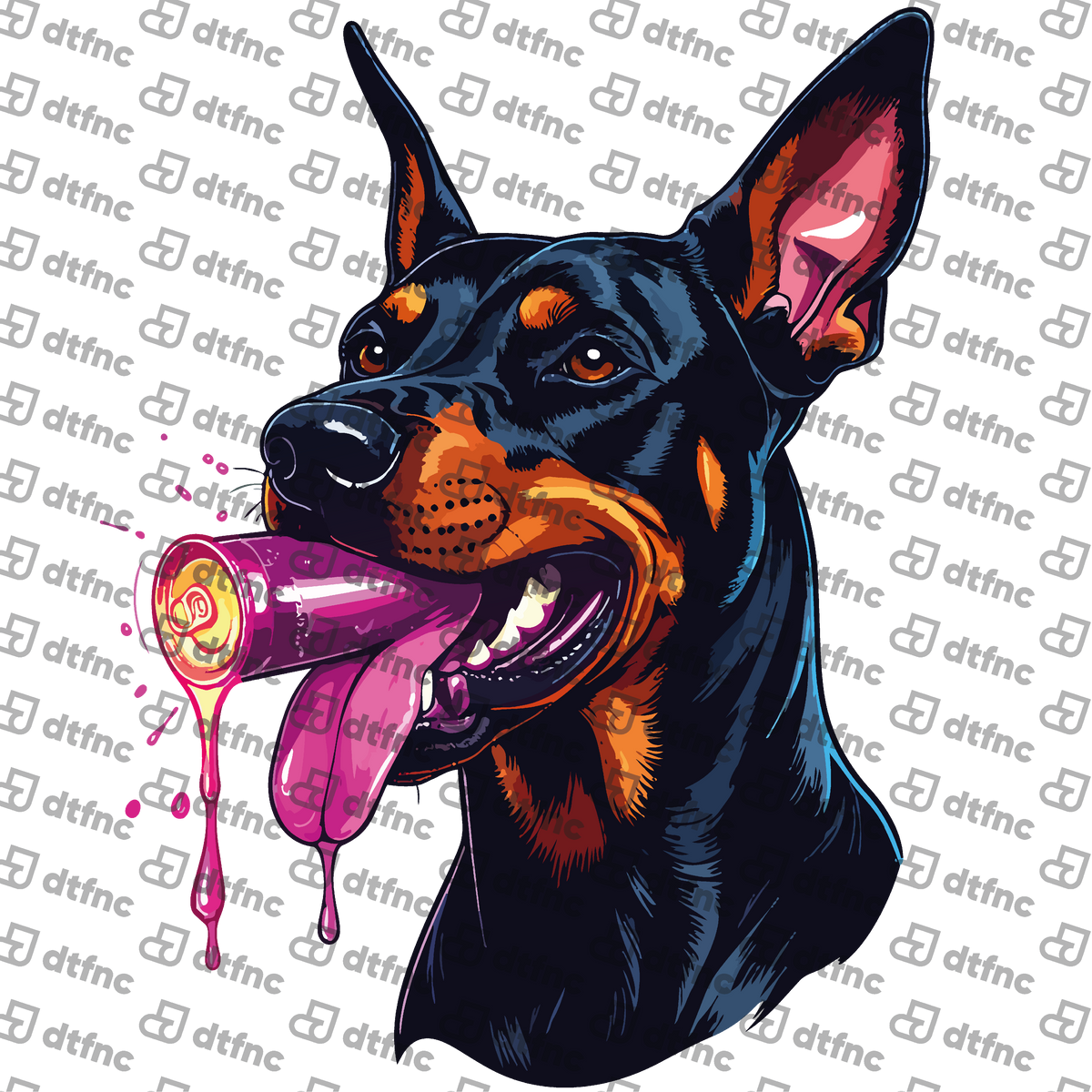 Animals - Neon Crush Doberman