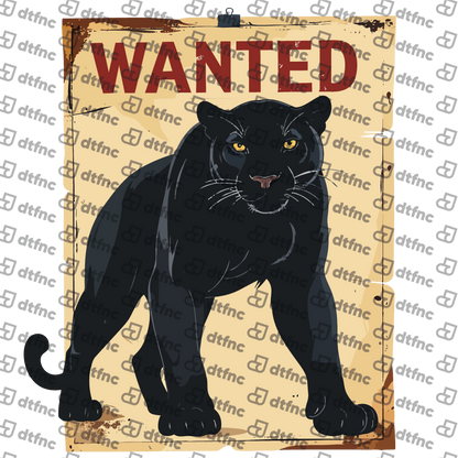 Animals - Outlaw Panther Wanted Poster
