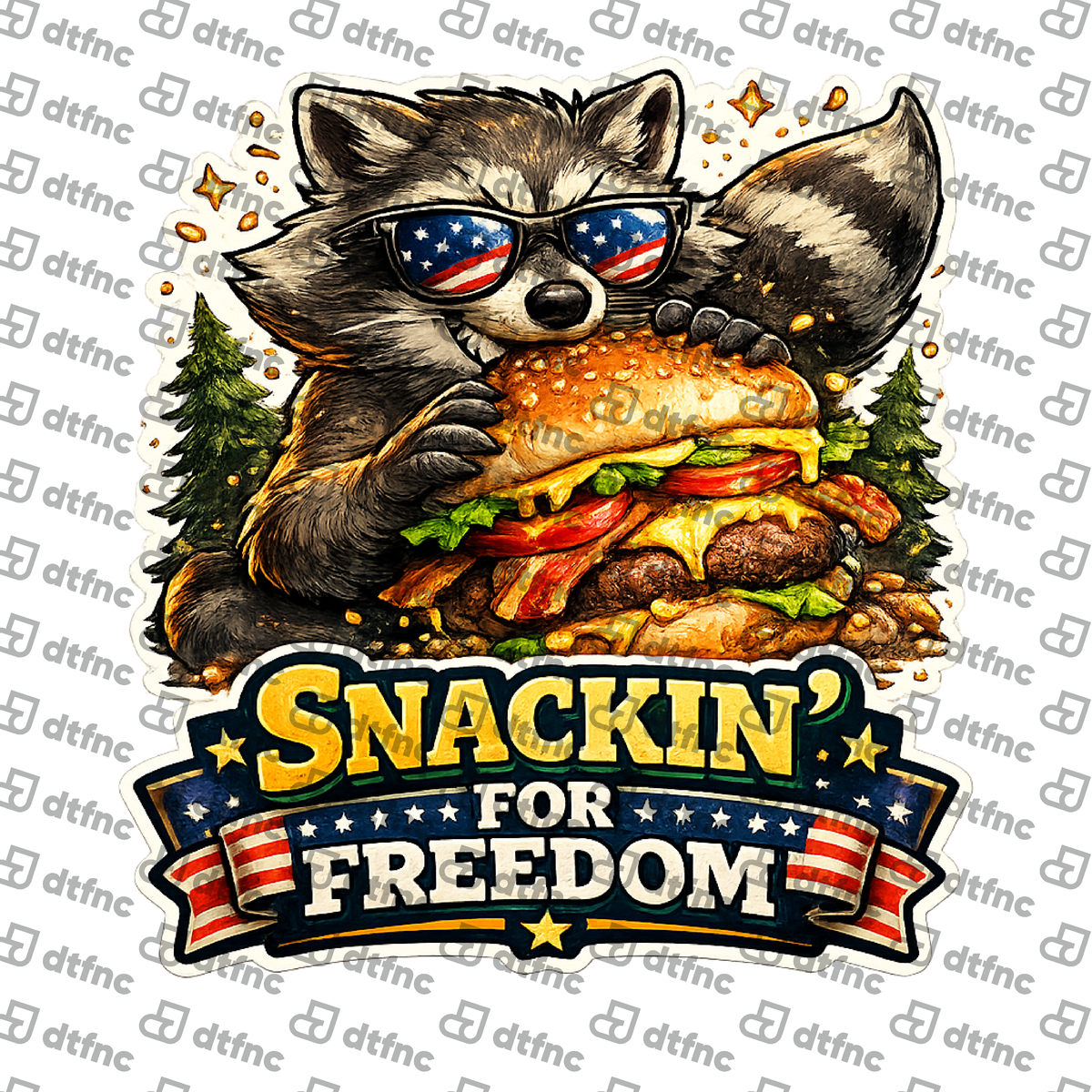 4th of July - Snackin' For Freedom Raccoon