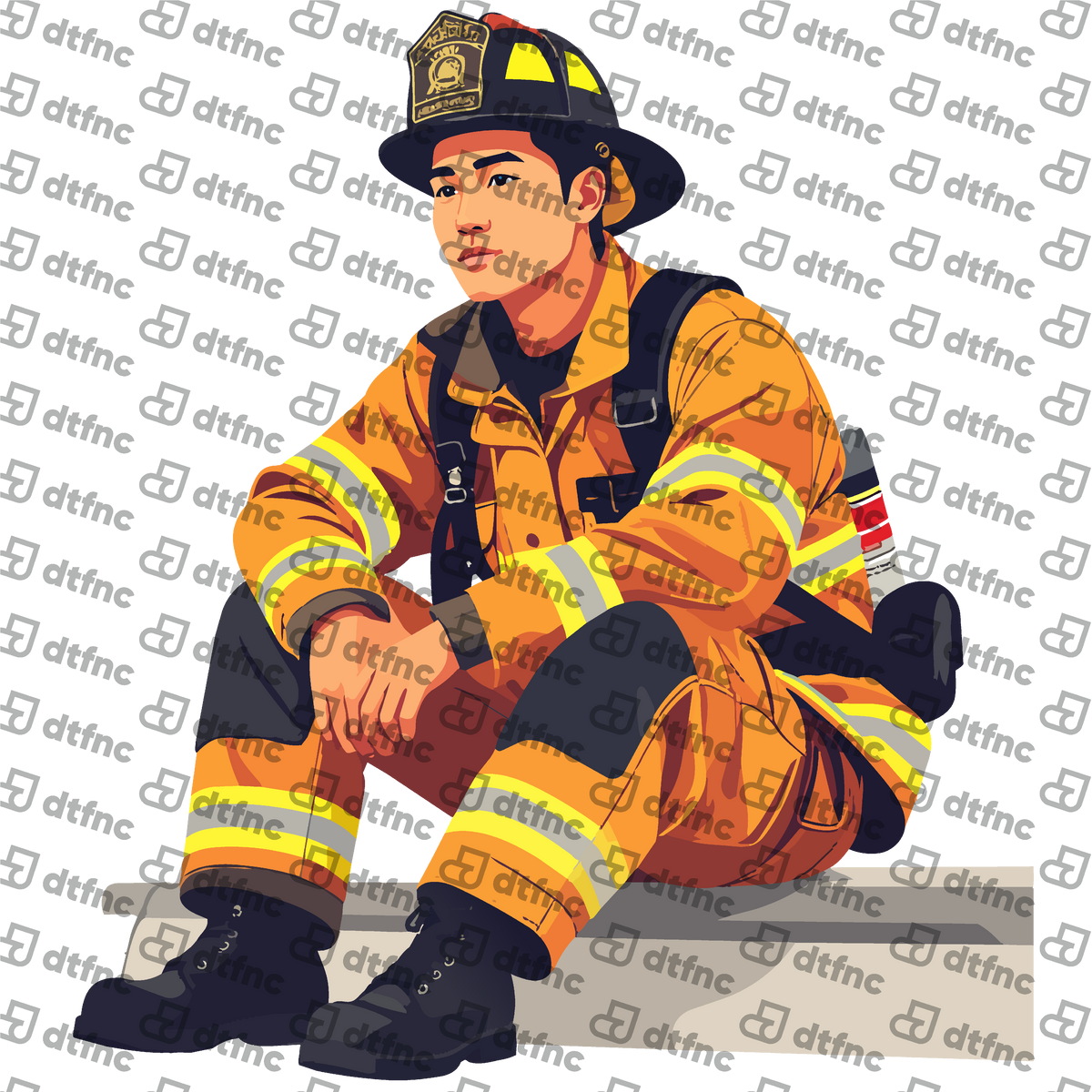 Occupation - Resting Hero Firefighter