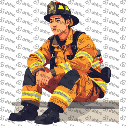 Occupation - Resting Hero Firefighter