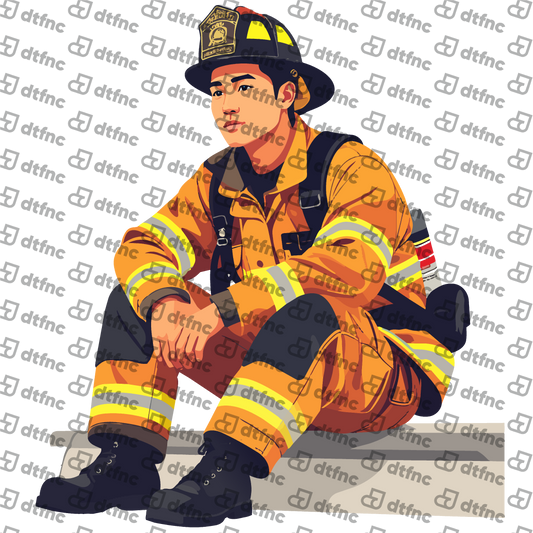 Occupation - Resting Hero Firefighter