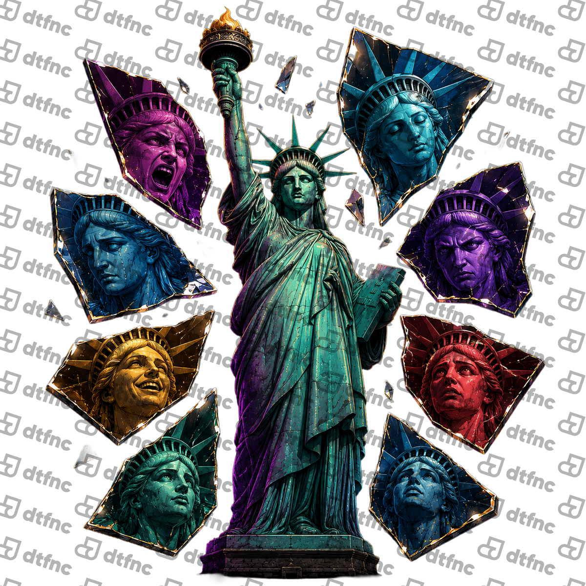 Art - Fractured Faces of Liberty