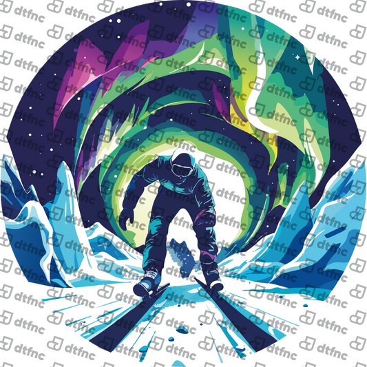 Winter Olympics - Cosmic Aurora Skier