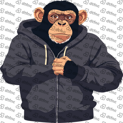 Animals - Chimpanzee in Hoodie