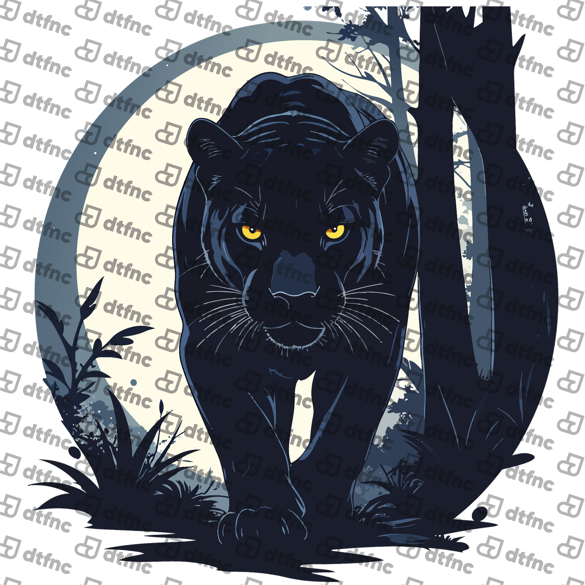 Animals - Moonlit Prowling Panther
