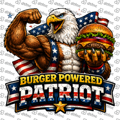 4th of July - Burger Powered Patriot Eagle