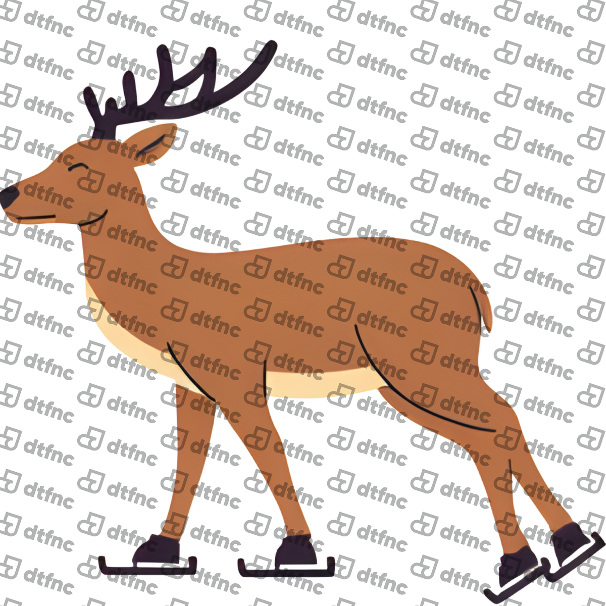 Christmas - Happy Skating Reindeer