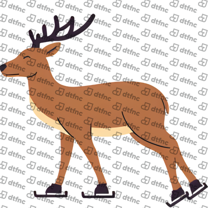 Christmas - Happy Skating Reindeer