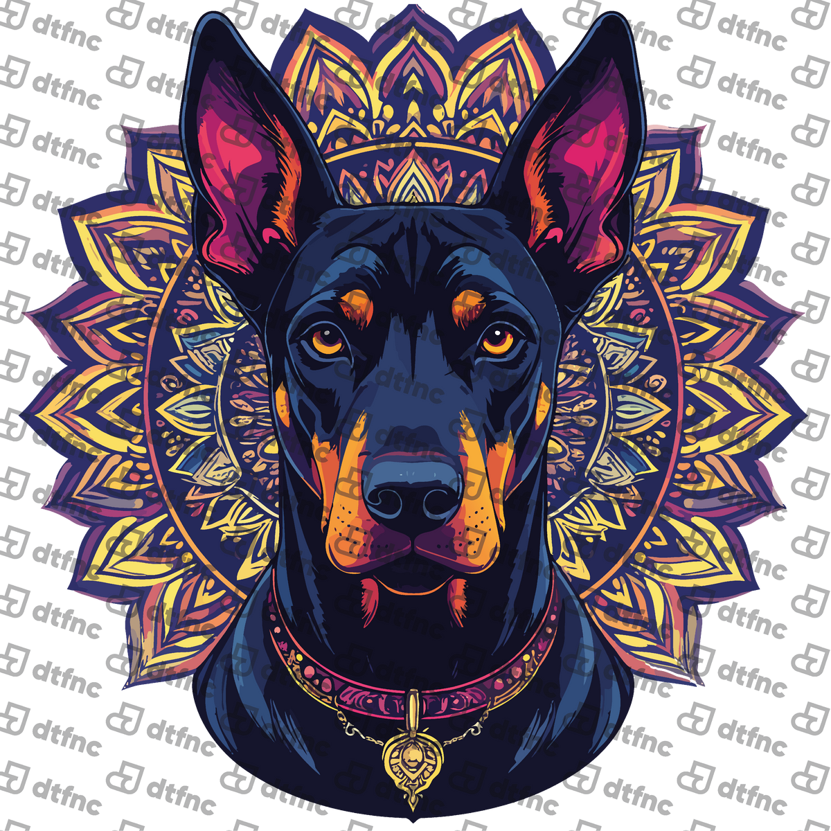 Animals - Mystic Doberman Mandala