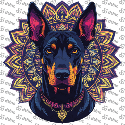 Animals - Mystic Doberman Mandala