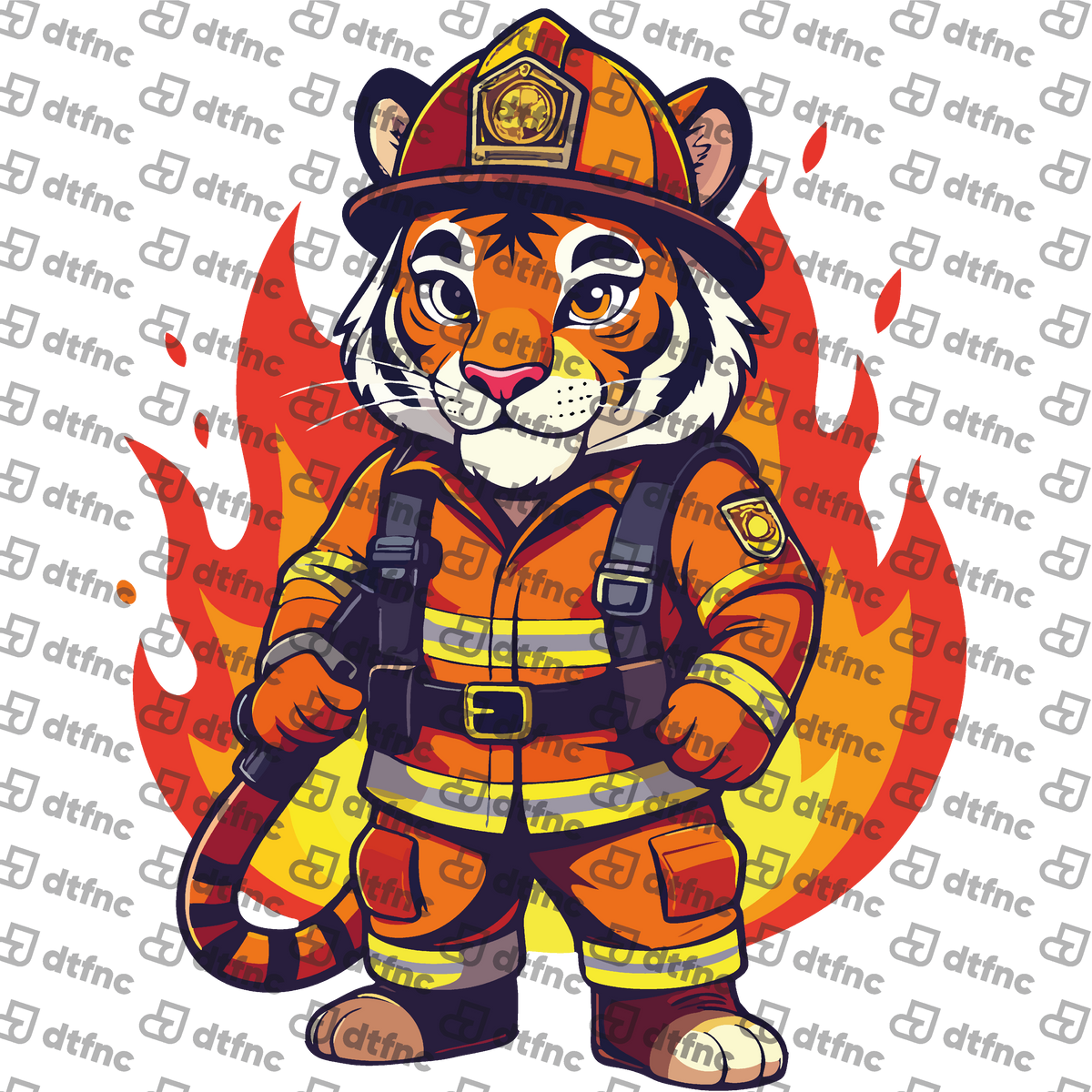 Animals - Brave Firefighter Tiger