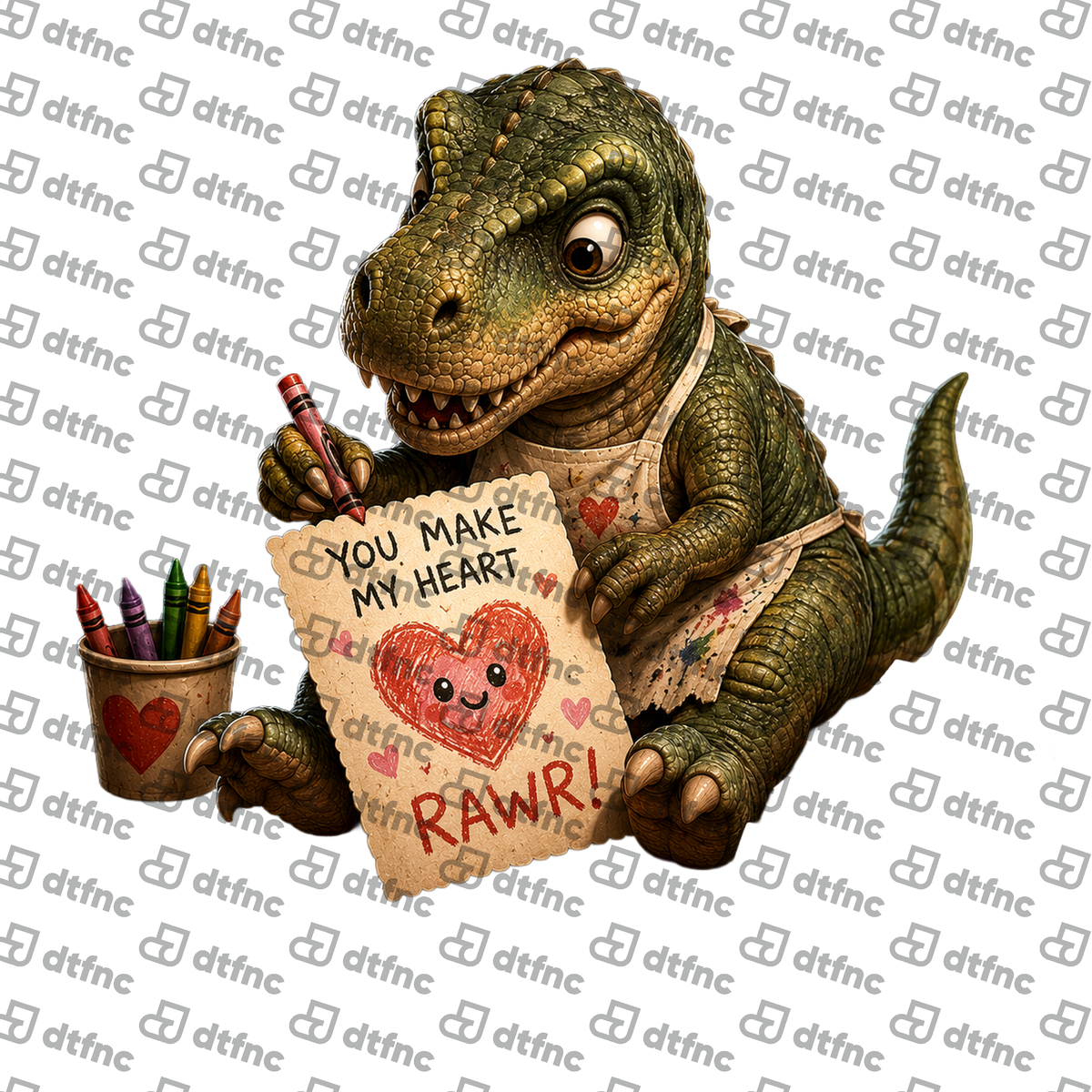 Valentine's Day - You Make My Heart Rawr Dinosaur