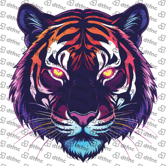 Animals - Neon Synthwave Tiger