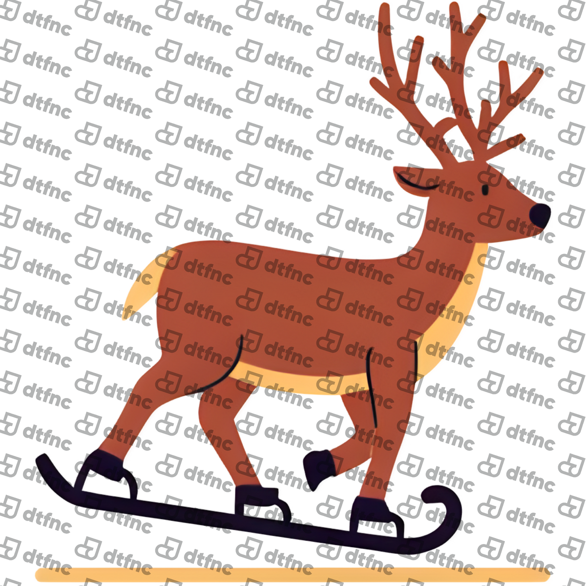 Christmas - Snowboarding Reindeer