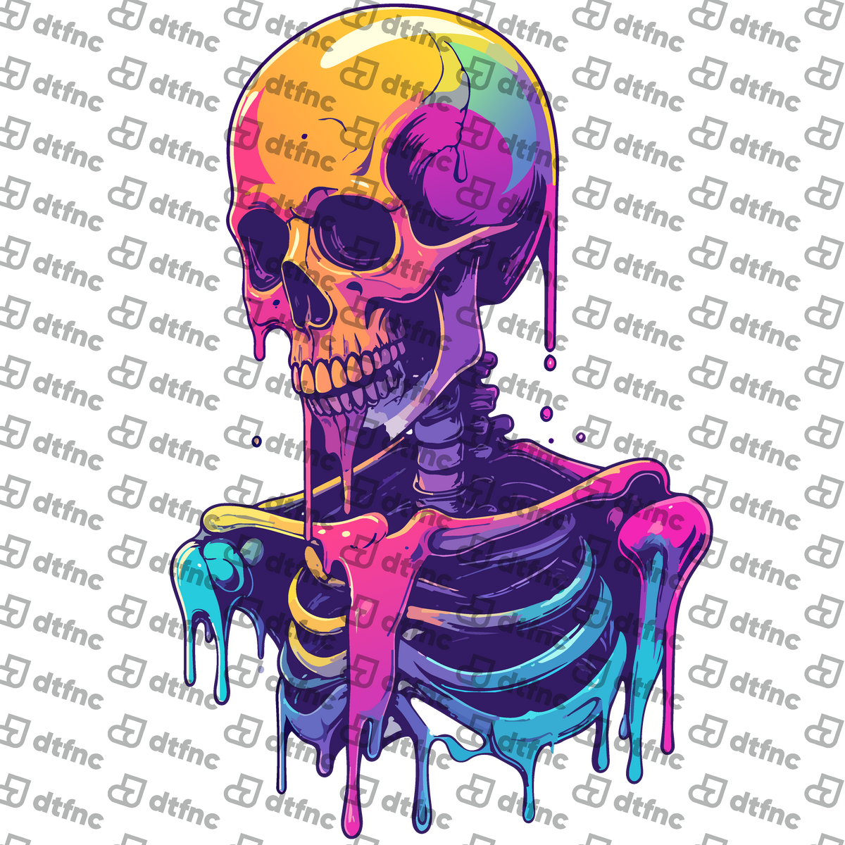 Warriors & Legends - Melting Neon Skull