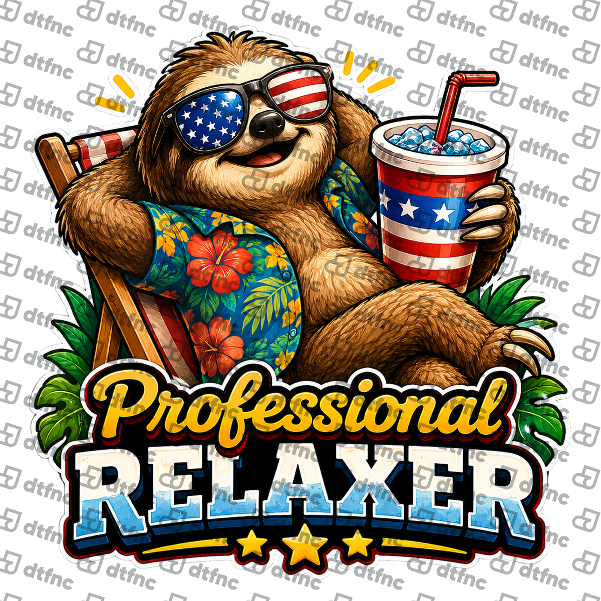 4th of July - Professional Relaxer Sloth