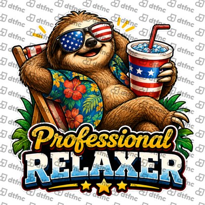 4th of July - Professional Relaxer Sloth