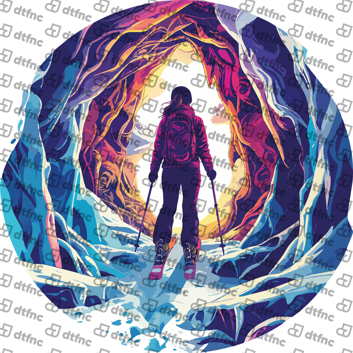 Winter Olympics - Radiant Ice Cave Skier