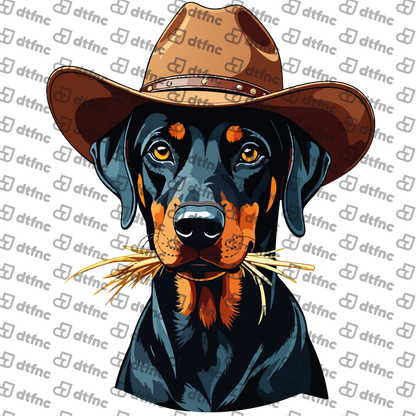 Animals - Country Cowboy Doberman