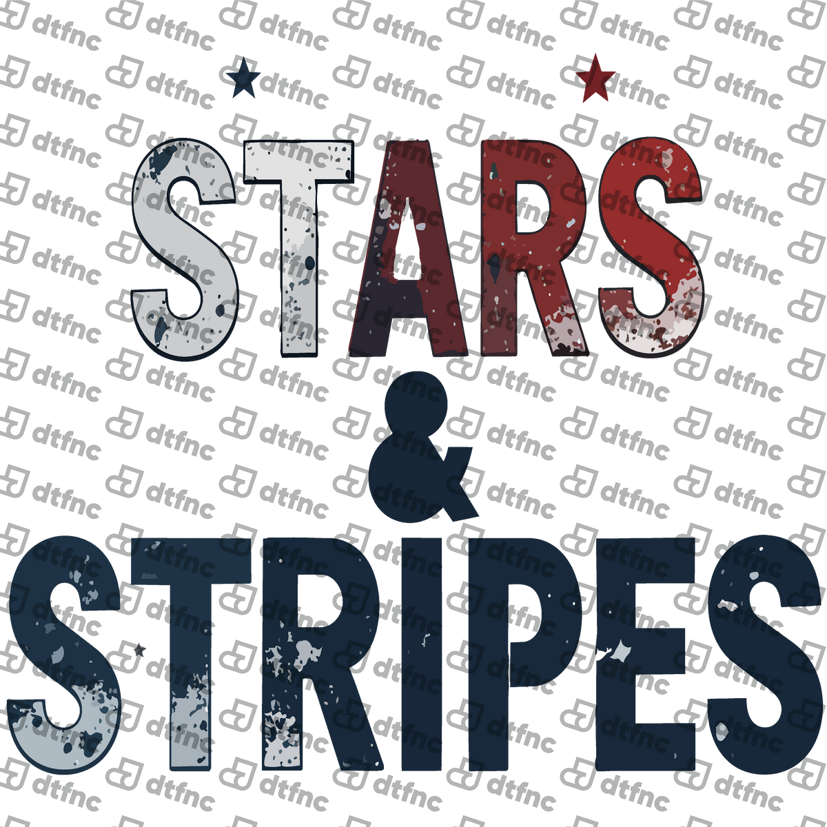 4th of July - Distressed Stars & Stripes